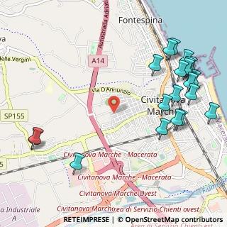 Mappa Via Foscolo, 62012 Civitanova Marche MC, Italia (1.43)