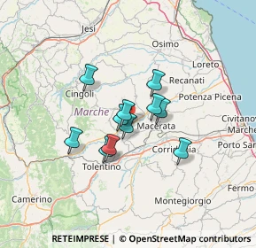 Mappa Contrada Chiaravalle, 62010 Treia MC, Italia (9.21818)