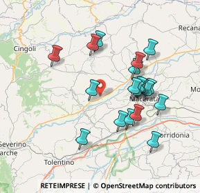 Mappa Contrada Chiaravalle, 62010 Treia MC, Italia (7.13316)