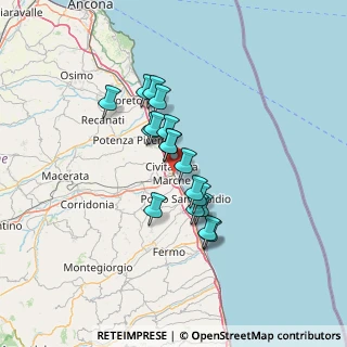 Mappa Via Piave, 62012 Civitanova Marche MC, Italia (10.26059)