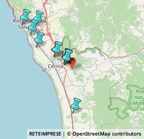 Mappa Via Cecinese, 57023 Cecina LI, Italia (6.91636)
