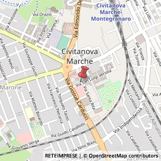 Mappa Via Castelfidardo, 50, 62012 Civitanova Marche, Macerata (Marche)