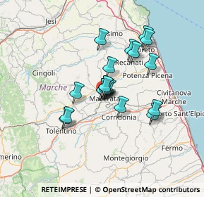 Mappa Via Filippo Corridoni, 62100 Macerata MC, Italia (10.18526)