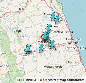 Mappa Via Filippo Corridoni, 62100 Macerata MC, Italia (8.96769)