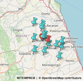 Mappa Via Filippo Corridoni, 62100 Macerata MC, Italia (9.27733)