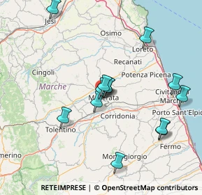 Mappa Via Filippo Corridoni, 62100 Macerata MC, Italia (14.86769)