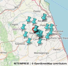 Mappa PIAZZA XXX APRILE, 62100 Macerata MC, Italia (8.8355)