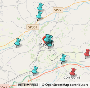 Mappa Via G. Mario Crescimbeni, 62100 Macerata MC, Italia (3.61917)