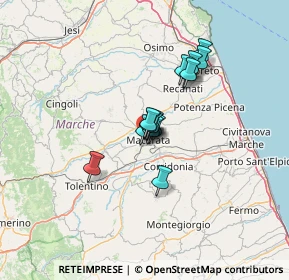 Mappa Via Mario Morbiducci, 62100 Macerata MC, Italia (8.71933)