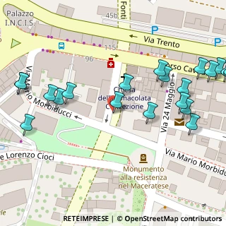 Mappa Via Mario Morbiducci, 62100 Macerata MC, Italia (0.08696)