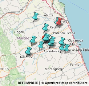 Mappa Palazzo Ugolini, 62100 Macerata MC, Italia (9.2975)