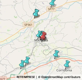 Mappa Viale del Commercio, 62100 Macerata MC, Italia (3.62429)