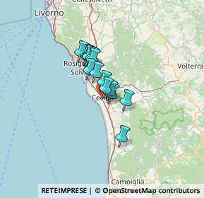 Mappa Viale della Rimembranza, 57023 Cecina LI, Italia (8.03071)