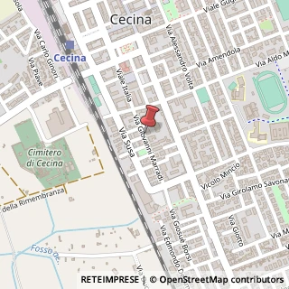 Mappa Via Giovanni Marradi, 18, 57023 Cecina, Livorno (Toscana)