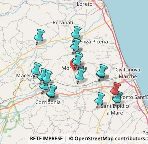 Mappa Via Giosuè Carducci, 62010 Morrovalle MC, Italia (6.69389)