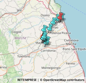 Mappa Via Fonte della Quercia, 62100 Macerata MC, Italia (7.73667)