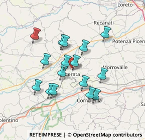 Mappa Via Fonte della Quercia, 62100 Macerata MC, Italia (6.3475)