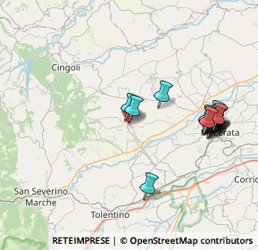 Mappa VIA FERREL MONTEDORO, 62010 Treia MC, Italia (8.6865)