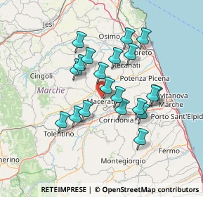 Mappa Contrada Santo Stefano, 62100 Macerata MC, Italia (12.294)