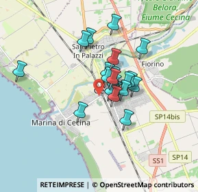 Mappa Via Piave, 57023 Cecina LI, Italia (1.234)