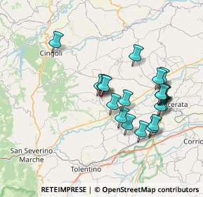 Mappa Via Roma, 62010 Treia MC, Italia (7.016)