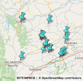 Mappa Via Roma, 62010 Treia MC, Italia (6.54588)