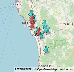 Mappa Via Bernardino Telesio, 57023 Cecina LI, Italia (8.28692)