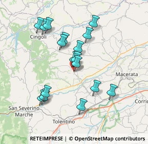 Mappa Contrada Fontevannazza, 62010 Treia MC, Italia (7.09824)
