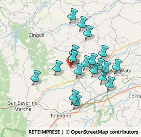 Mappa Contrada Fontevannazza, 62010 Treia MC, Italia (6.225)