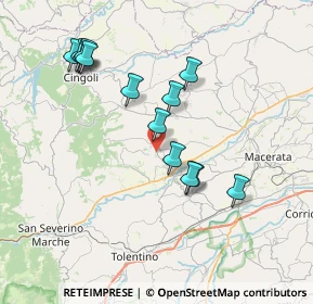 Mappa Contrada Fontevannazza, 62010 Treia MC, Italia (7.50077)