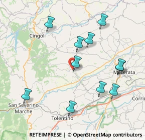 Mappa Contrada Fontevannazza, 62010 Treia MC, Italia (8.59273)