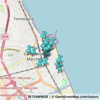 Mappa Via Ciro Menotti, 62012 Civitanova Marche MC, Italia (0.5285)