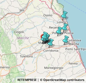 Mappa Via dei Velini, 62100 Macerata MC, Italia (6.95333)