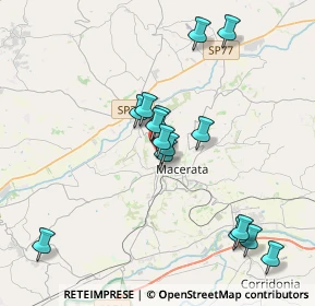 Mappa Via dei Velini, 62100 Macerata MC, Italia (3.76133)