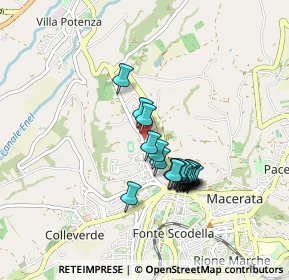 Mappa Via dei Velini, 62100 Macerata MC, Italia (0.731)