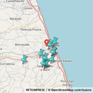 Mappa Viale Pietro Ginevri, 62012 Civitanova Marche MC, Italia (6.10909)