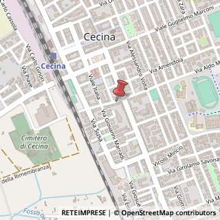 Mappa Via Don Minzoni, 2E, 57023 Cecina, Livorno (Toscana)