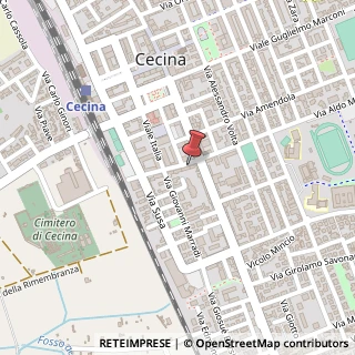 Mappa Via Don Minzoni, 4/A, 57023 Cecina, Livorno (Toscana)