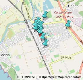 Mappa Via Vincenzo Bellini, 57023 Cecina LI, Italia (0.56583)
