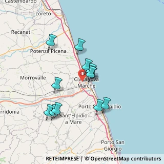 Mappa 62012 Civitanova Marche MC, Italia (6.38583)