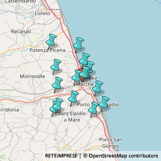 Mappa 62012 Civitanova Marche MC, Italia (5.55667)