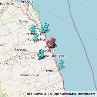 Mappa 62012 Civitanova Marche MC, Italia (7.96667)