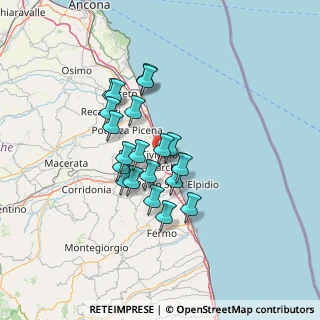 Mappa 62012 Civitanova Marche MC, Italia (10.875)