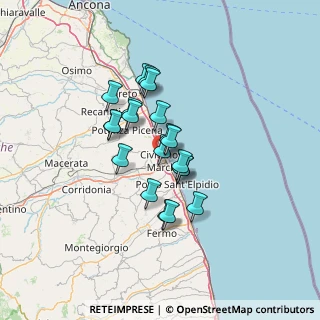 Mappa 62012 Civitanova Marche MC, Italia (10.136)