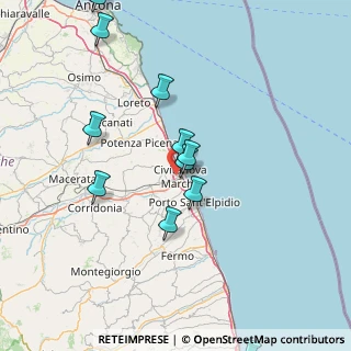 Mappa 62012 Civitanova Marche MC, Italia (18.91833)