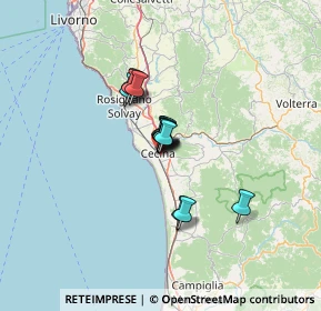 Mappa Via Benedetto Croce, 57023 Cecina LI, Italia (7.46786)
