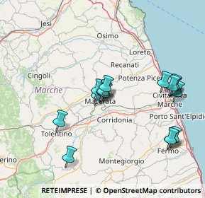 Mappa Via della Pace, 62100 Macerata MC, Italia (14.75563)