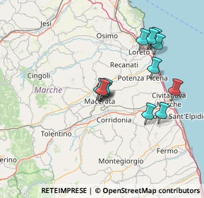 Mappa Via della Pace, 62100 Macerata MC, Italia (13.47167)