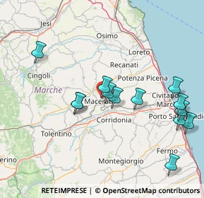 Mappa Via della Pace, 62100 Macerata MC, Italia (16.82385)