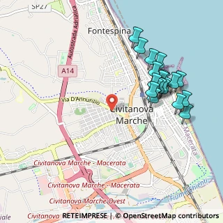 Mappa Via Gabriele D'Annunzio, 62012 Civitanova Marche MC, Italia (1.077)